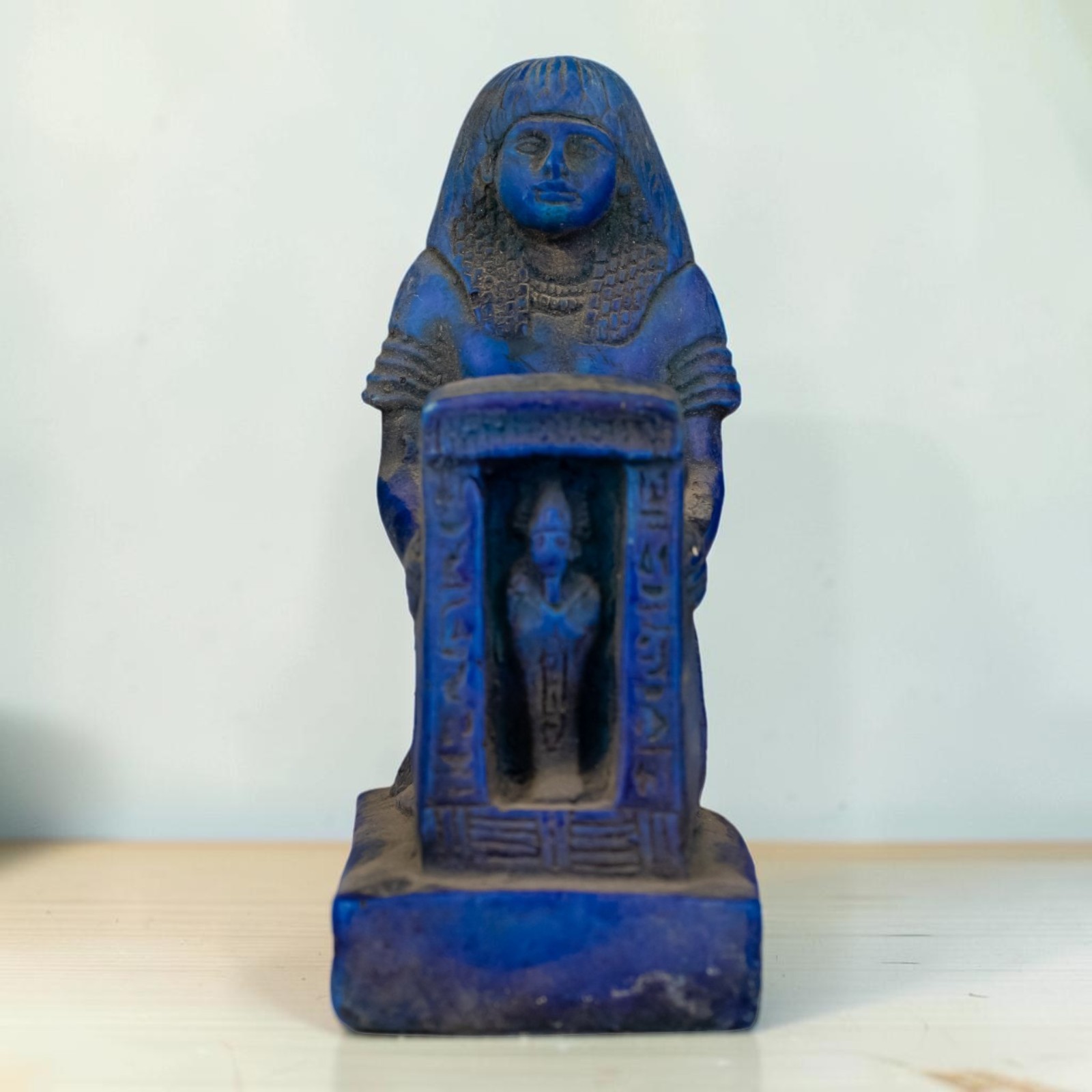 Ancient Egyptian Scribe Statue Vintage Pharaonic Scholar Figurine Office Decor