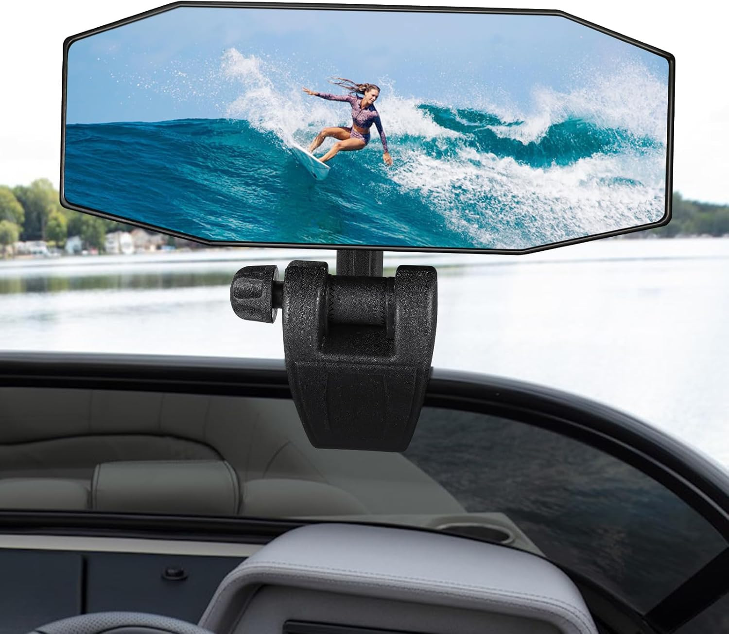 Boat Mirror Rear View Pontoon Mirror for Marine Ski Water Skiing Surfing,4.7
