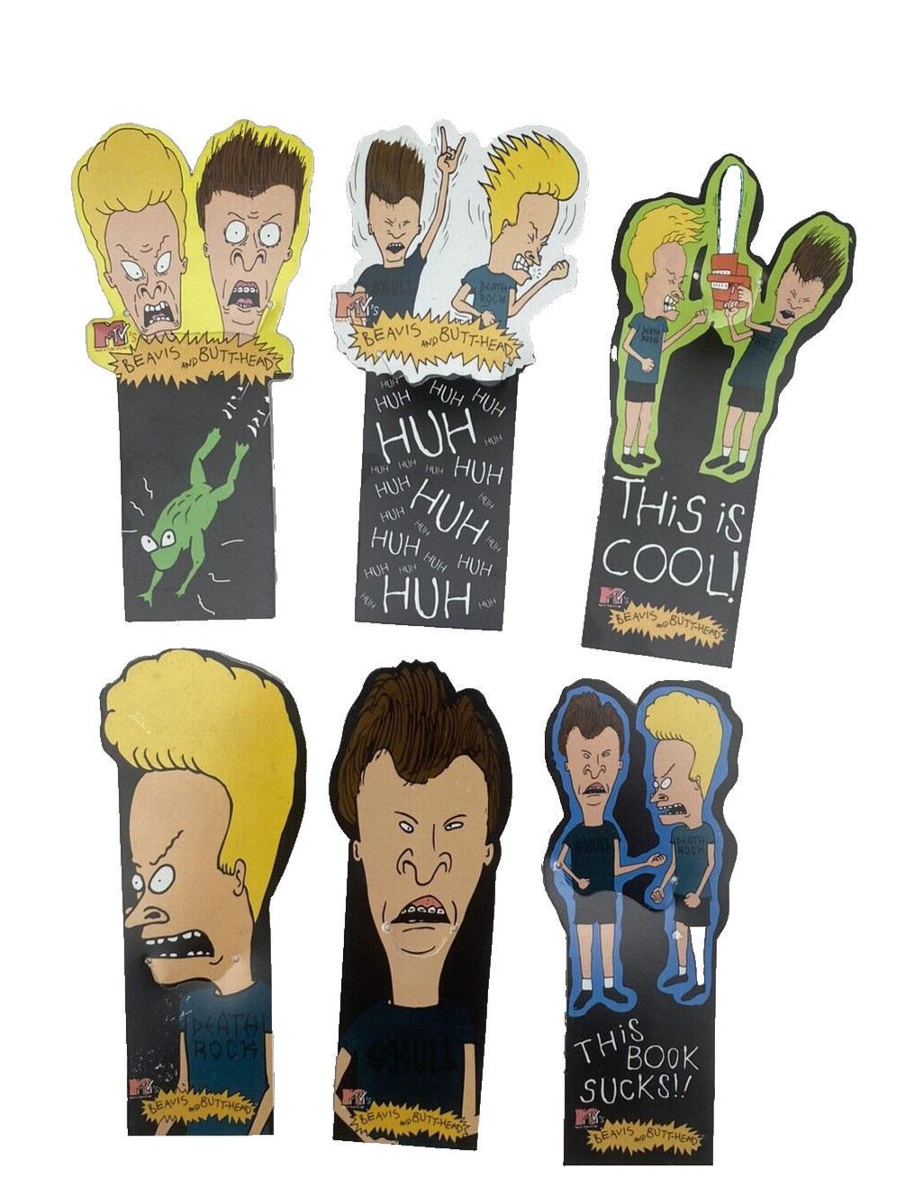 Beavis & Butthead 6 Book Marks Complete Set Vintage 1994 Beavis & Butthead 6 Book Marks Complete Set Vintage 1994