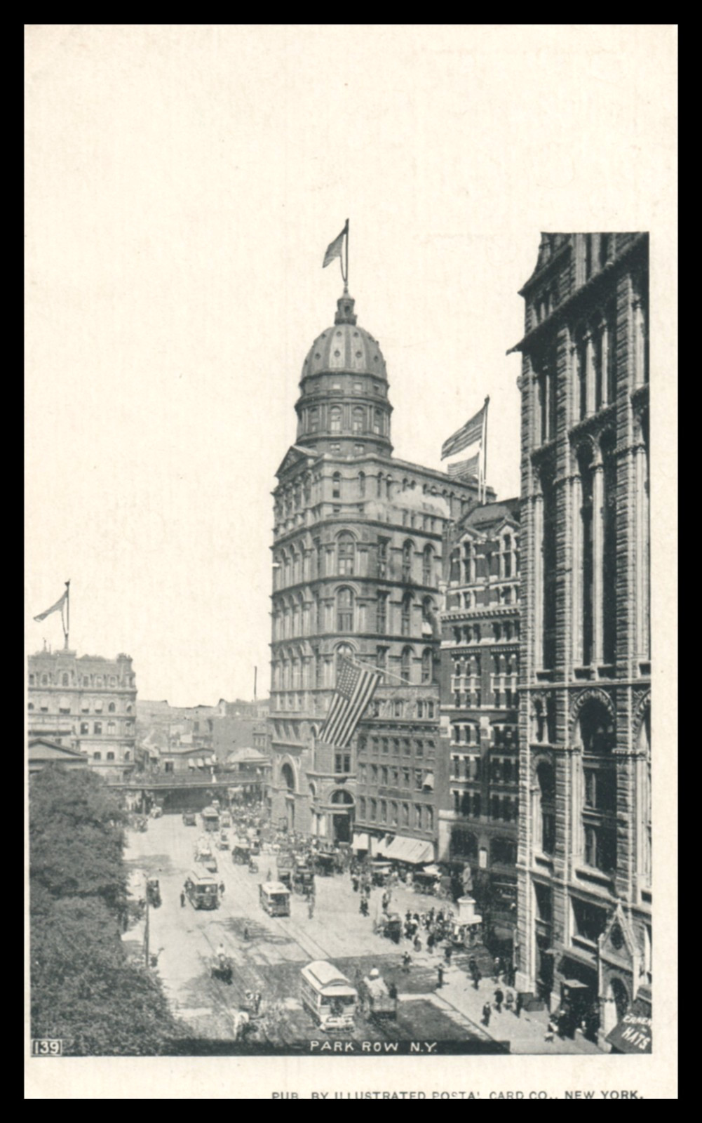 Park Row NYC RPPC Undivided Back Unposted C1900 Park Row NYC RPPC Undivided Back Unposted C1900