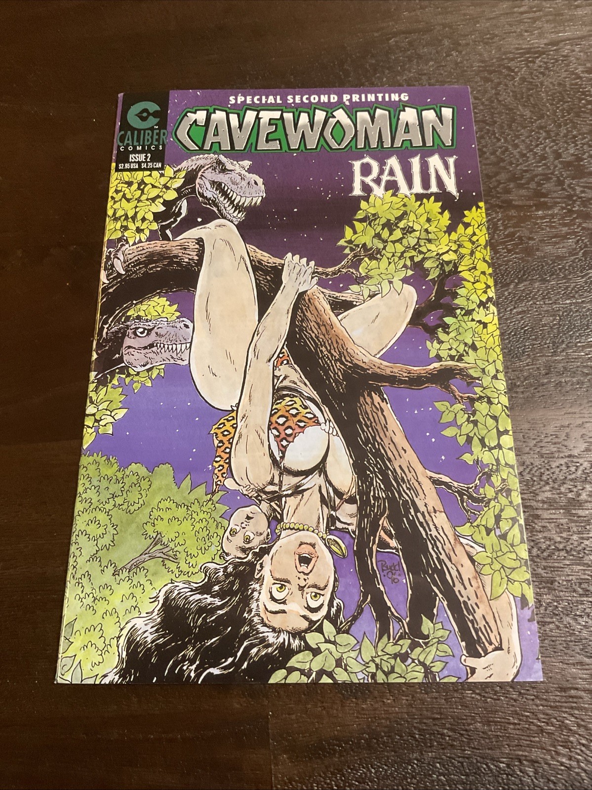 Vintage B&W Cavewoman Rain #2 VF-NM 2nd Printing HIGH GRADE Caliber Comics 1996
