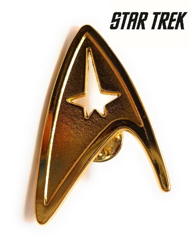 Star Trek Logo Metal Pin brooch Gold color Collectible gift decor cosplay 