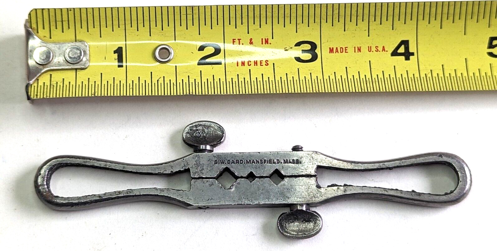 Vintage small tiny Tap Handle Wrench S.W.CARD MANSFIELD,MASS USA 