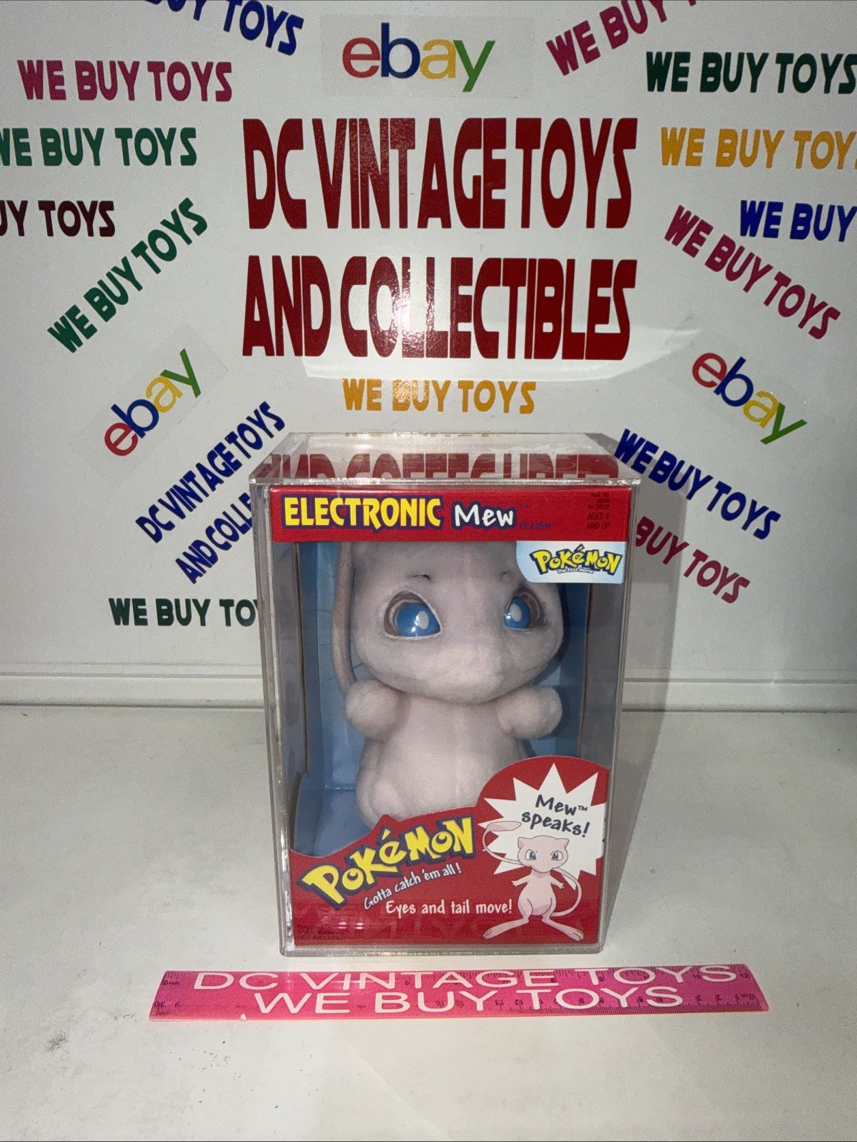 Vintage 1999 Hasbro Pokemon Electronic Mew Plush 8-inch CAS 90 GRADED 🔥 RARE