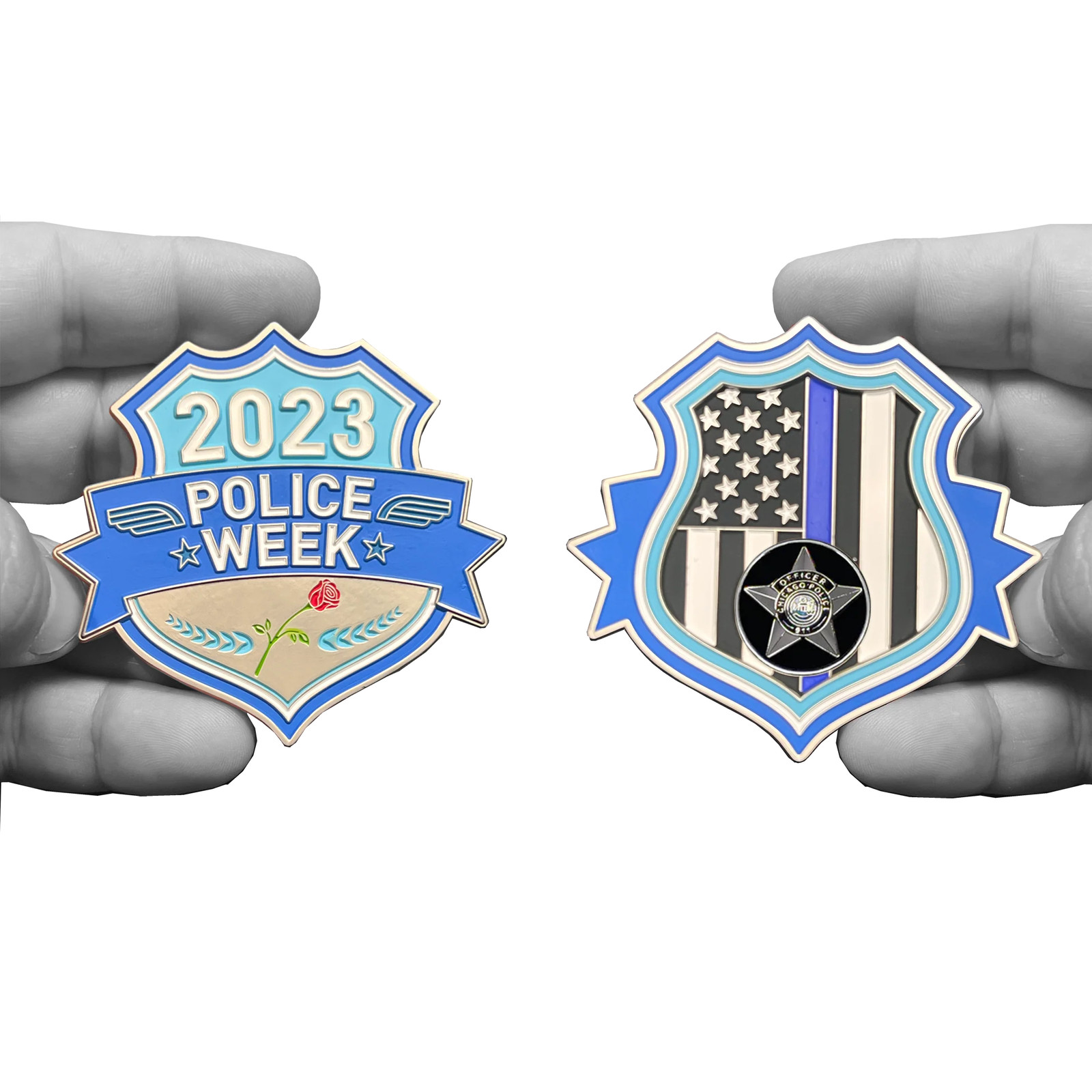 Chicago Police Department CPD Police Week 2023 Commemorative Thin Blue Line Memo