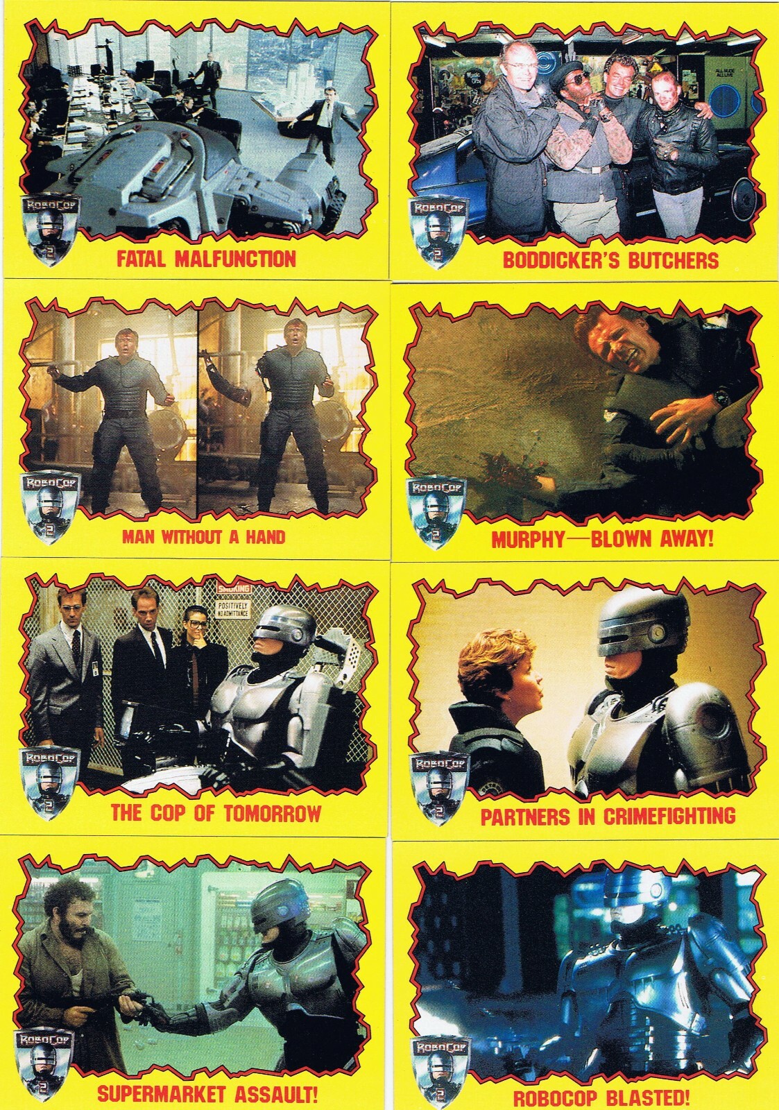 Robocop 2 by Topps in 1990 Single Cards. View the List. $1 ea + discounts Robocop 2 by Topps in 1990 Single Cards. View the List. $1 ea + discounts