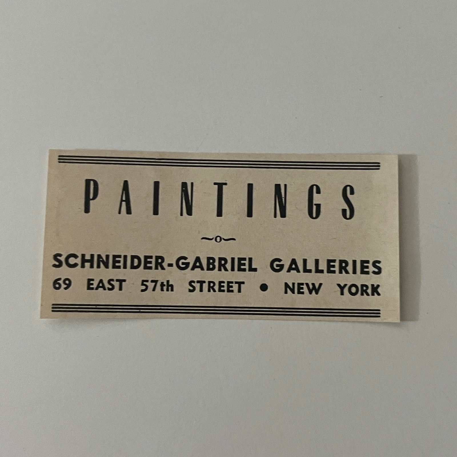 Paintings Schneider-Gabriel Galleries 69 East 57th St New York 1943 Ad SAJ5-S11 Paintings Schneider-Gabriel Galleries 69 East 57th St New York 1943 Ad SAJ5-S11