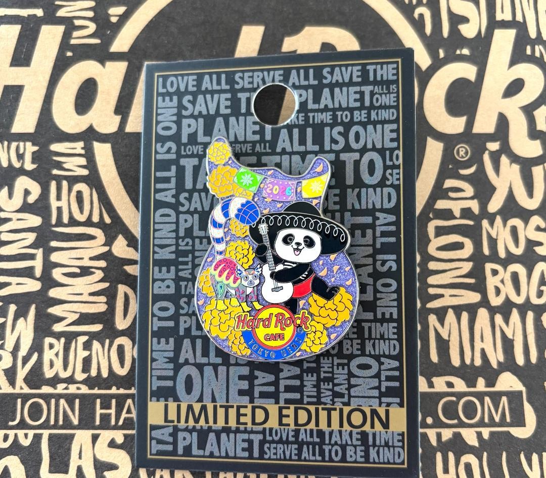 Hard Rock Cafe Ueno Panda Mexico Day Of The Dead Anniversary Limited Pin