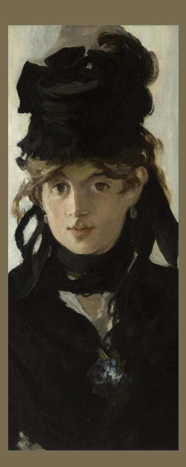 Edouard Manet - Berthe Morisot - Laminated Photo Bookmark - 2.5 x 6 in