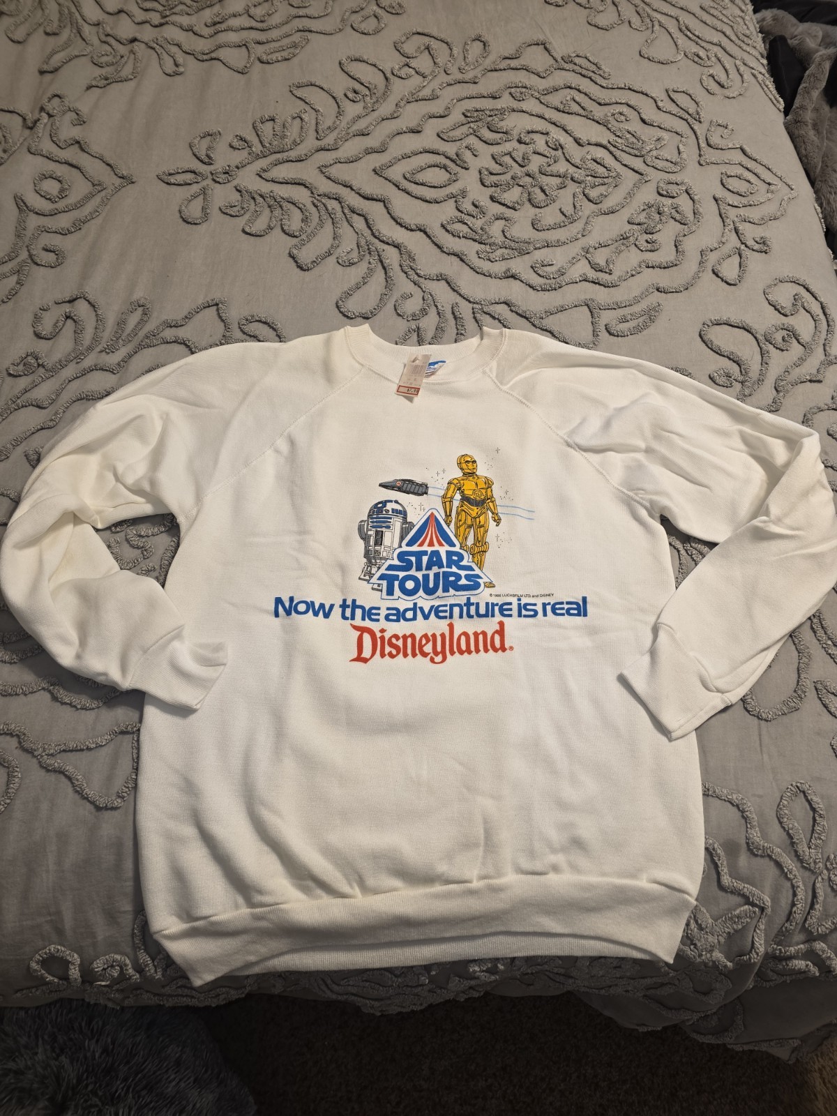 RARE NEW Vintage Disneyland 1986 Star Tours Sweatshirt Size Adult XL STAR WARS 