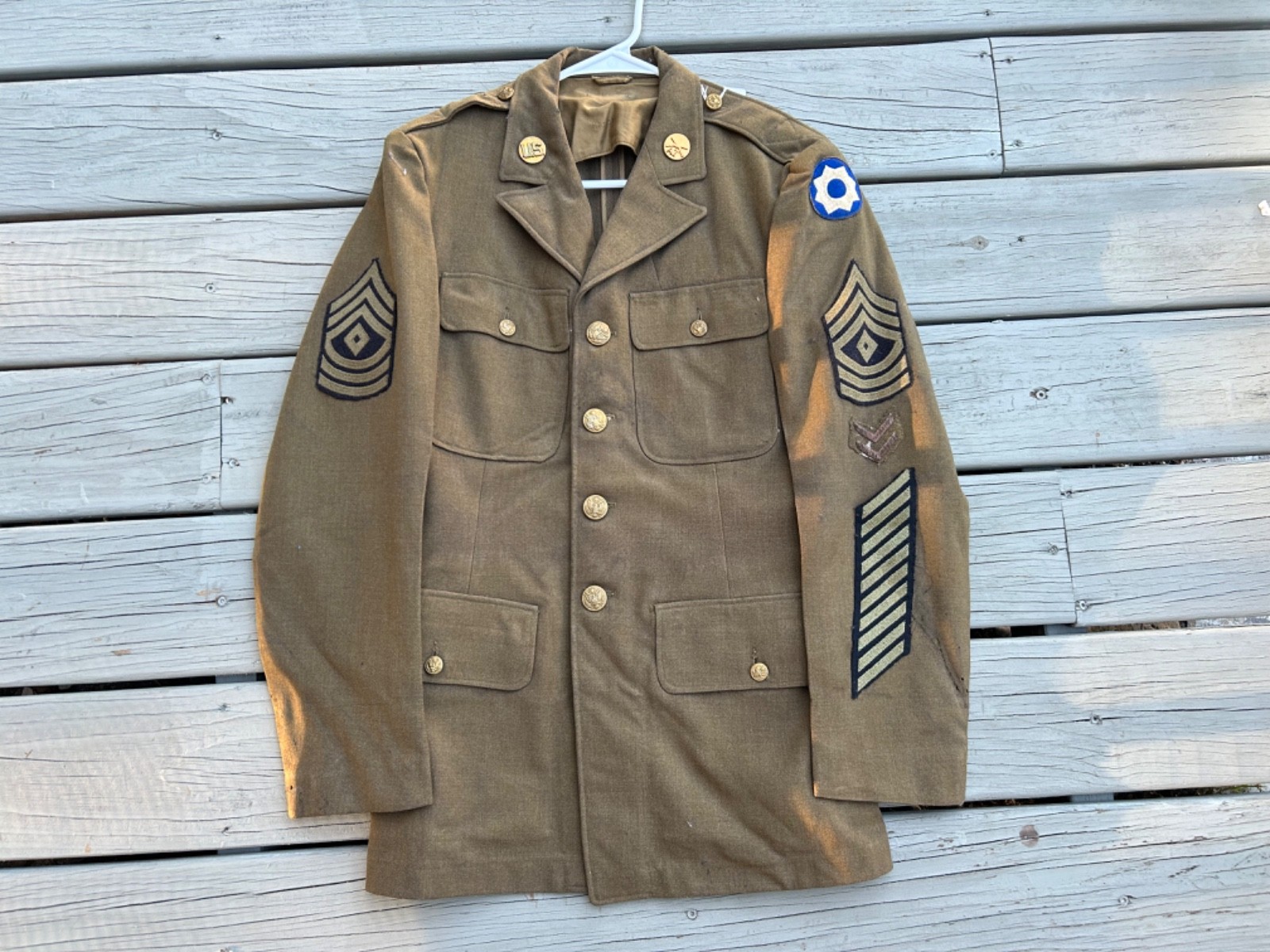 ID'd WW1 & WW2 US Army Vet Uniform Jacket Military WWI WWII ID'd WW1 & WW2 US Army Vet Uniform Jacket Military WWI WWII