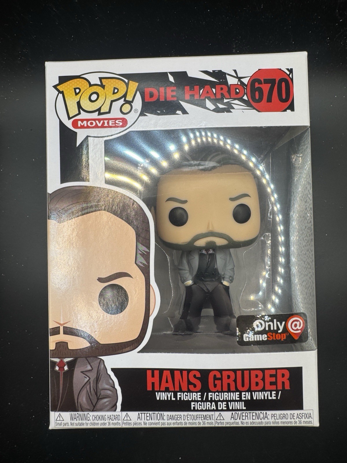 Funko Pop Movies Die Hard Hans Gruber GameStop Exclusive Vinyl Figure #670 Funko Pop Movies Die Hard Hans Gruber GameStop Exclusive Vinyl Figure #670