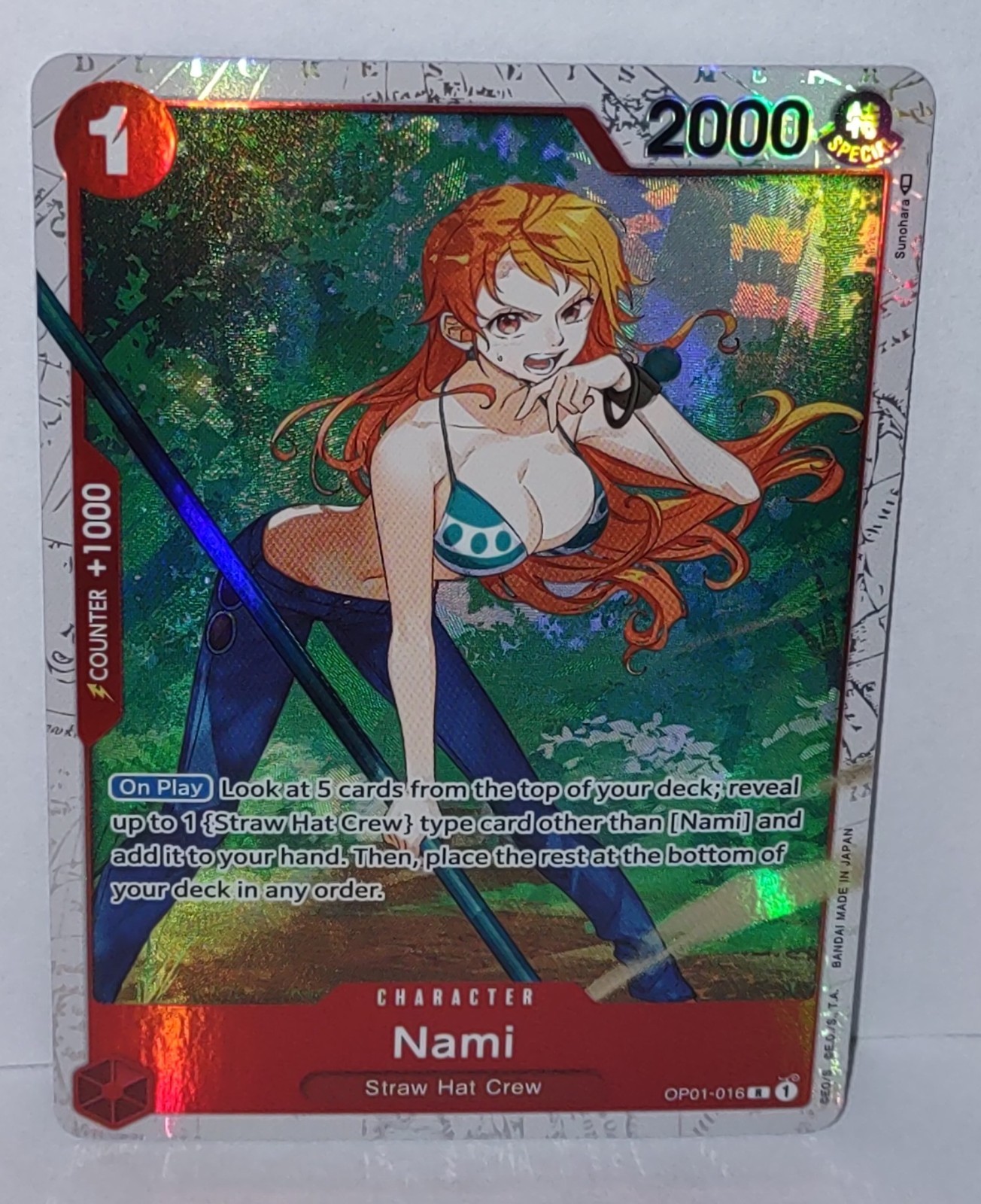 Nami OP01-016 One Piece TCG Romance Dawn R/EN Bandai Japan