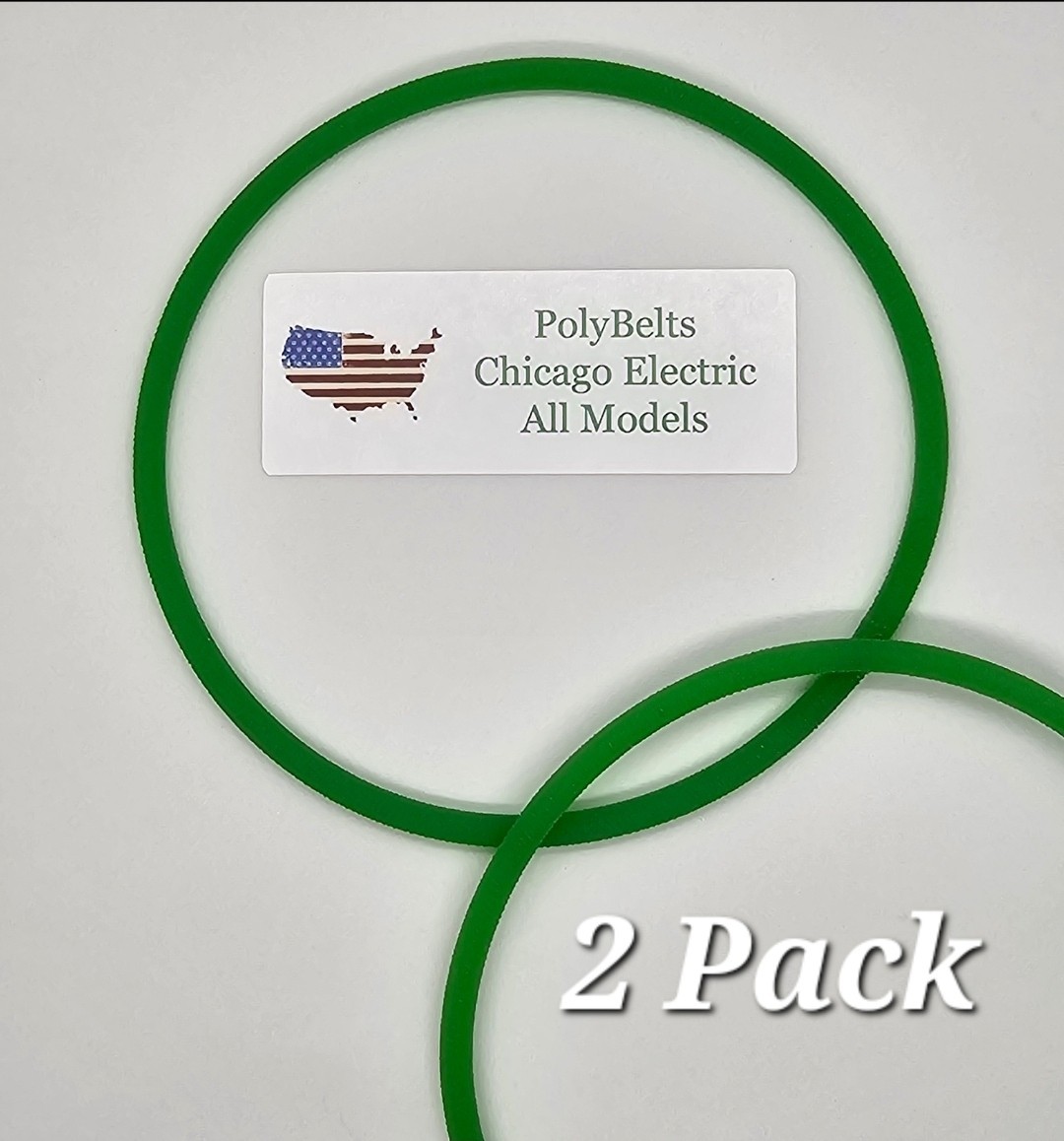 Chicago Electric/Central Machinery Replacement Belt  (Polyurethane).  2-Pack.