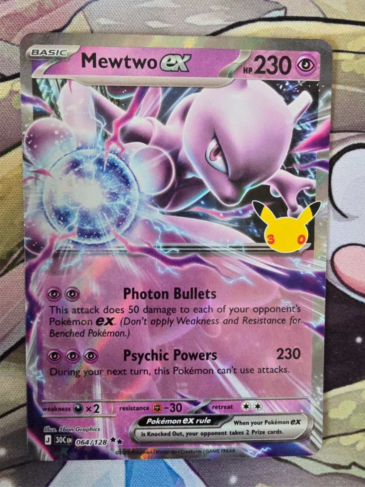 Mewtwo ex 064/128 Me: 30th Celebration Holo Mewtwo ex 064/128 Me: 30th Celebration Holo