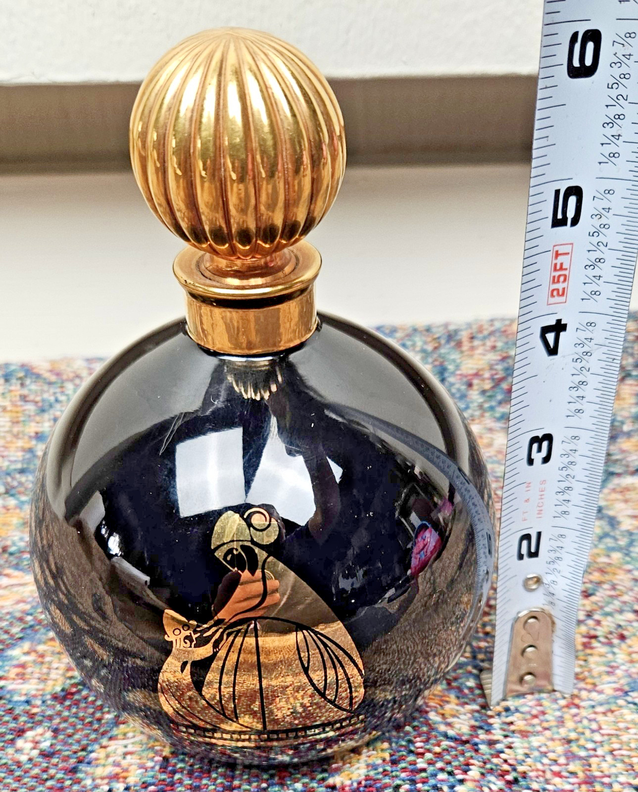 EMPTY BOTTLE OF LANVIN PERFUME LARGE 6 INCH VERY RARE VINTAGE BOTTLE