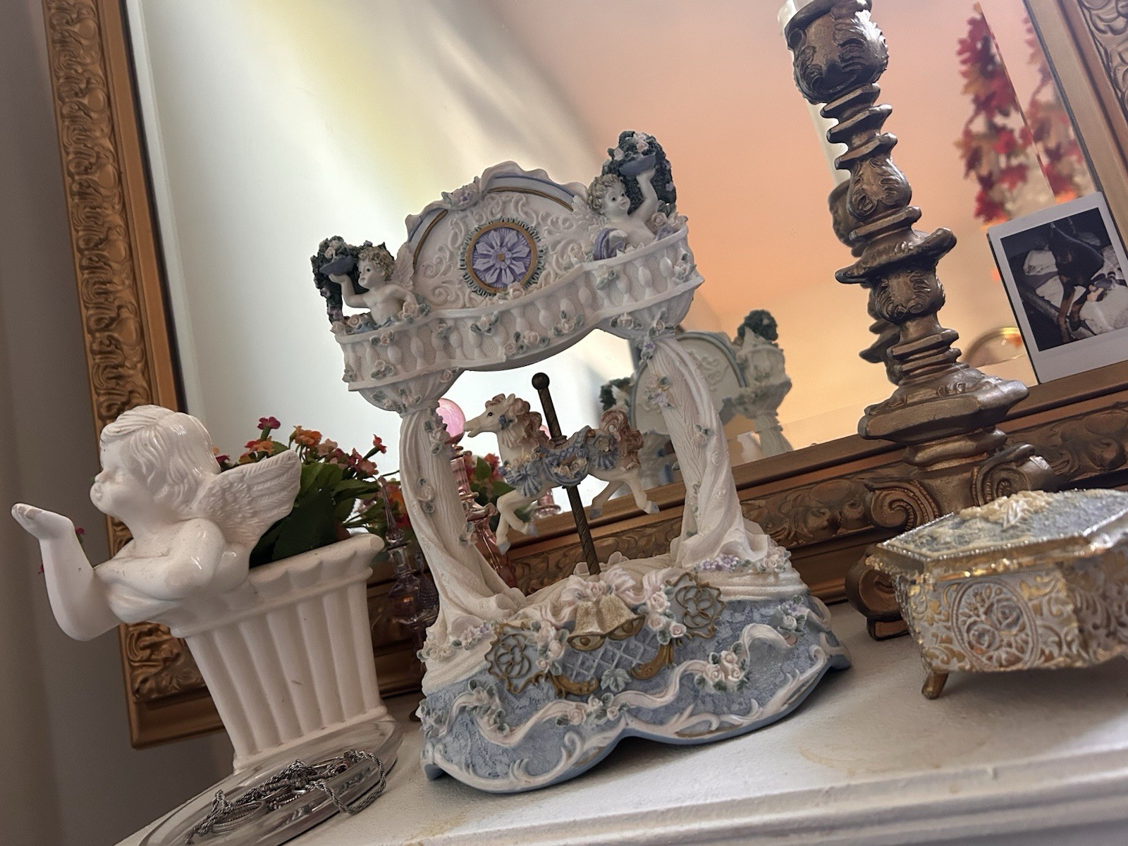 Vintage Whimsical Carousel Music Box – “The Entertainer” Horse, Angel & Bells Vintage Whimsical Carousel Music Box – “The Entertainer” Horse, Angel & Bells