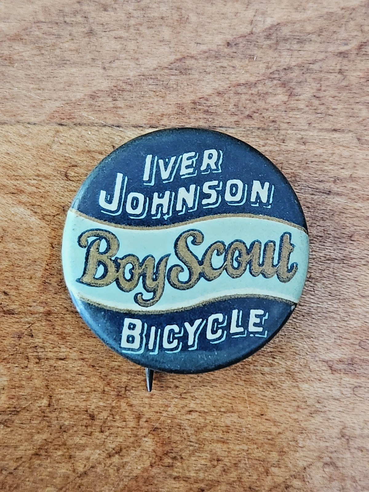 Vintage Early Bicycle Advertising Pin Button Iver Johnson Bicycles Boy Scout Vintage Early Bicycle Advertising Pin Button Iver Johnson Bicycles Boy Scout