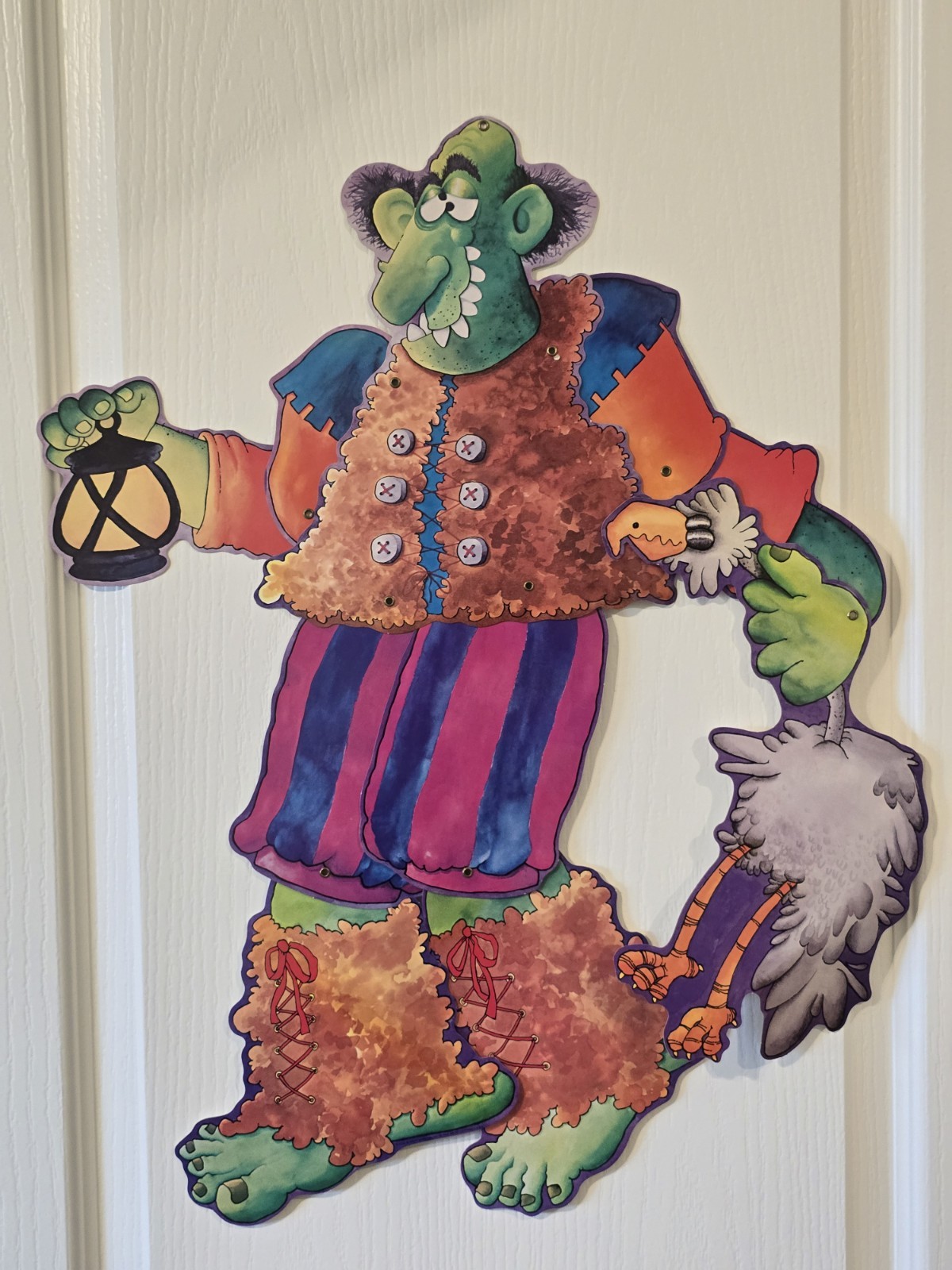 Vintage Halloween 1981 Trend Org the Ogre Jointed Cardboard Paper Diecut 43