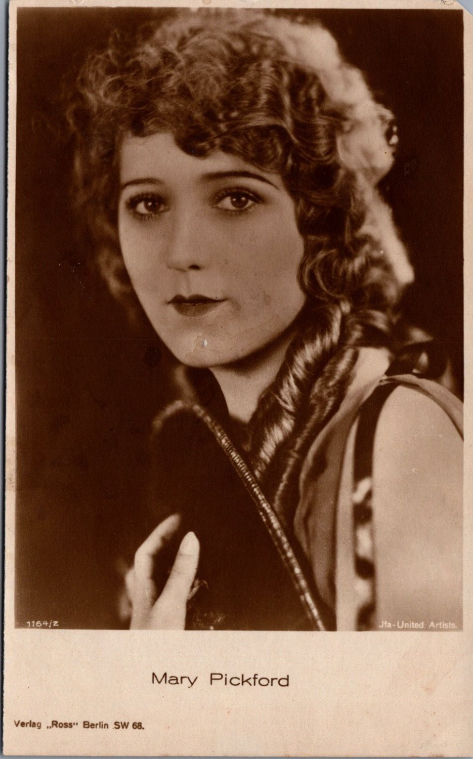 Mary Pickford Vintage Ross Verlag Studio Photo Postcard 1920s Silent Film Star Mary Pickford Vintage Ross Verlag Studio Photo Postcard 1920s Silent Film Star