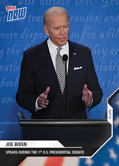 2020 Topps Now Election Card #2 Joe Biden 1st Debate Donald Trump Kamala Harris