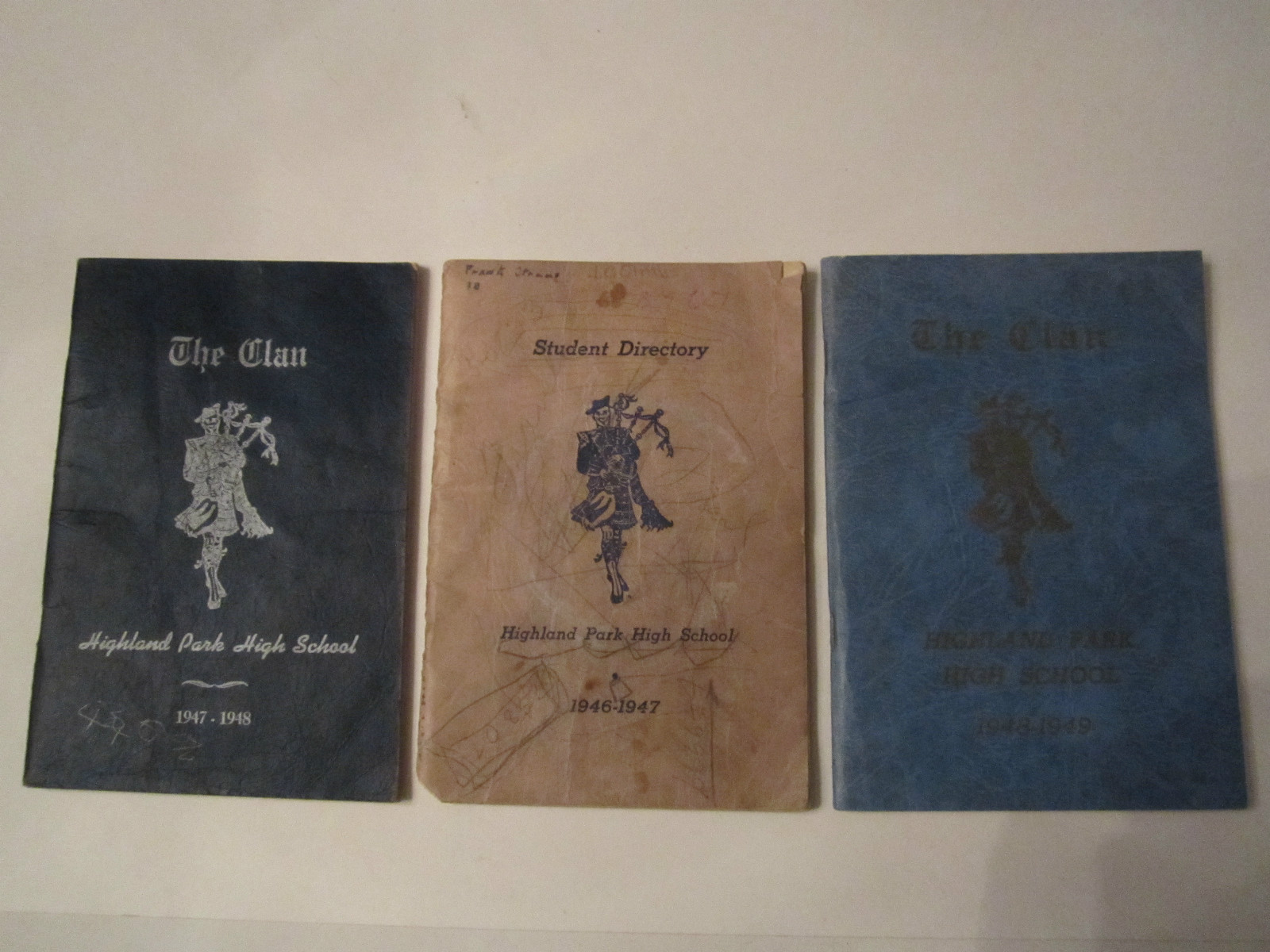 (3) 1946-1948 DALLAS HIGHLAND PARK HIGH SCHOOL STUDENT DIRECTORY BOOKLETS - RH-6
