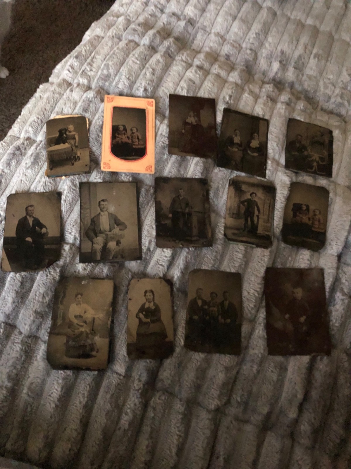 Collection of 13 antique tintype (ferrotype) photographs from 1800’s Collection of 13 antique tintype (ferrotype) photographs from 1800’s