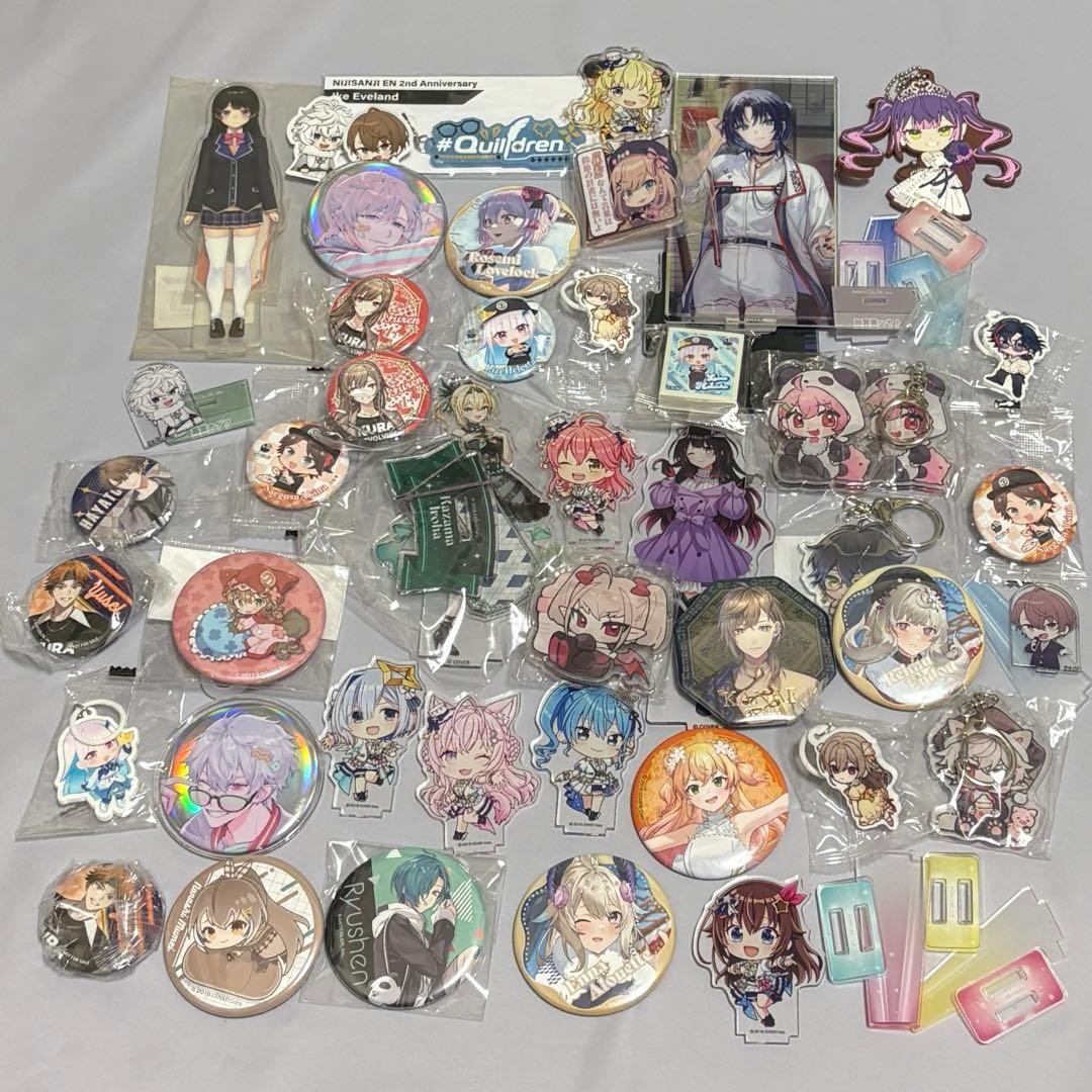 Vtuber Nijisanji Hololive Badge Acrylic Goods Lot Collectible 15+