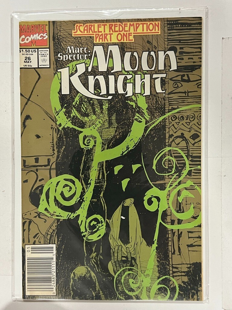 Marc Spectre: Moon Knight #26 scarlet redemption part one RARE NEWSTAND Marc Spectre: Moon Knight #26 scarlet redemption part one RARE NEWSTAND