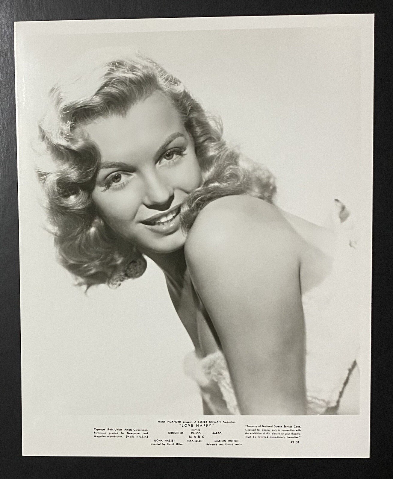1949 Marilyn Monroe Original Photograph Love Happy Glamour Pinup