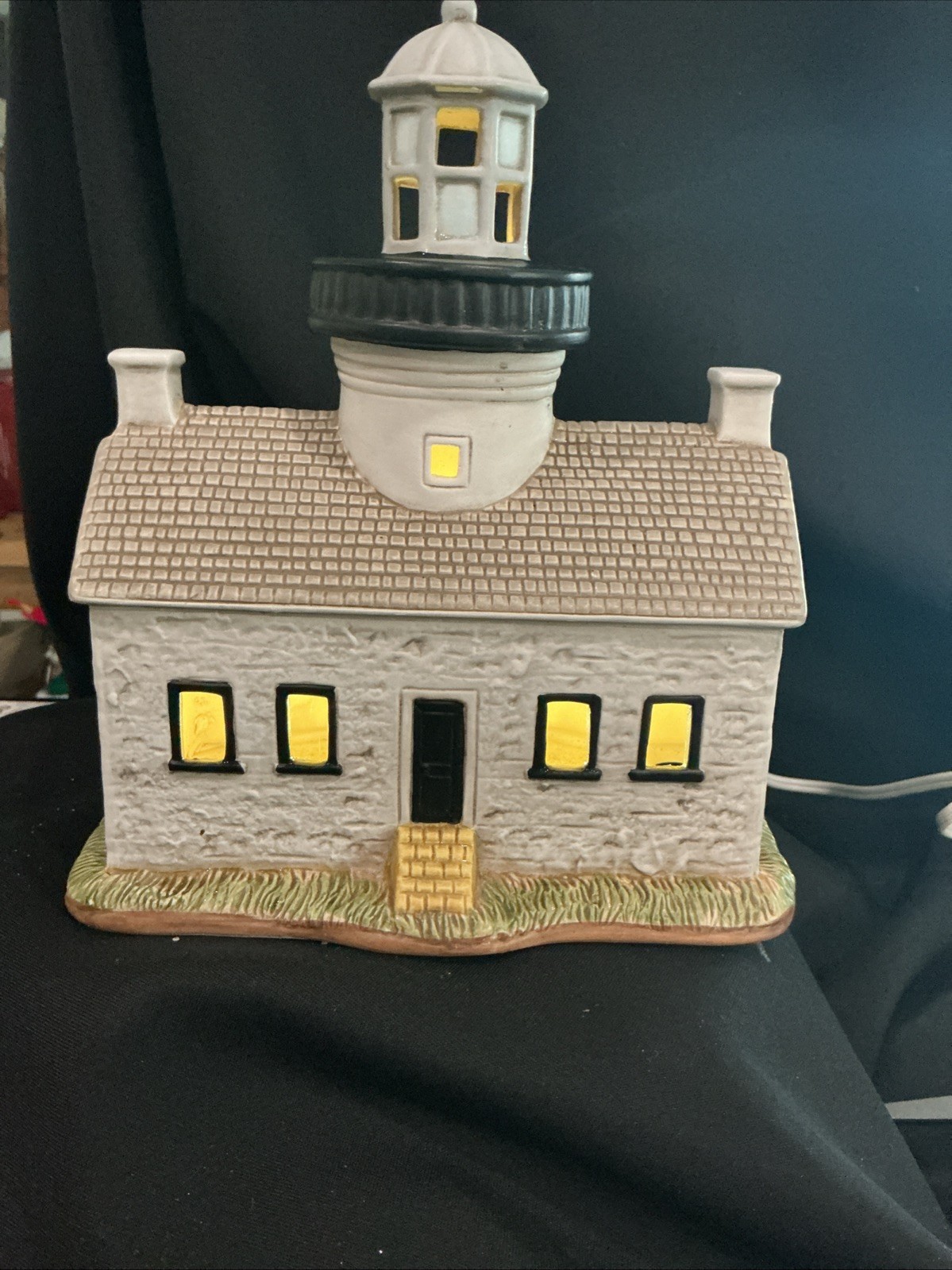 Vtg 1993 Lefton Old Point Loma 1855 Lighthouse Ceramic Figurine San Diego CA