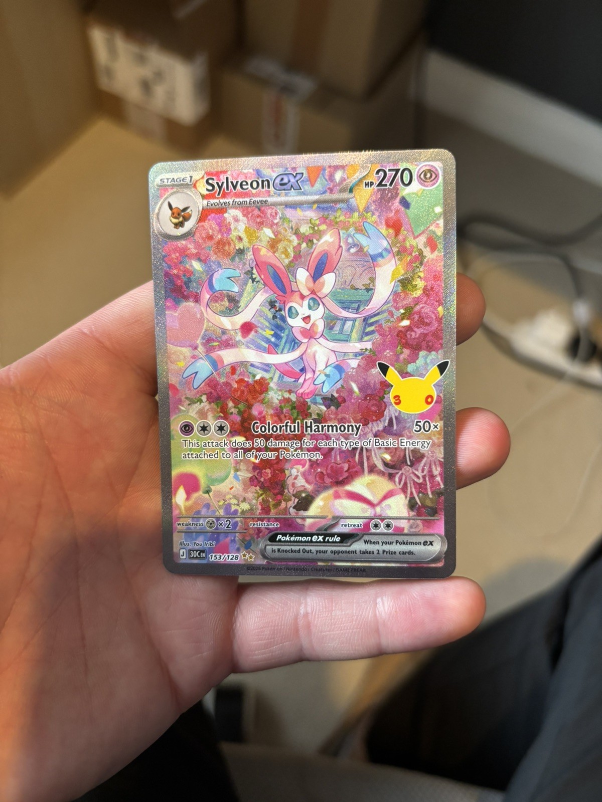 Pokémon SIR Sylveon Ex 153/128 30th celebrations PACK FRESH NM Pokémon SIR Sylveon Ex 153/128 30th celebrations PACK FRESH NM