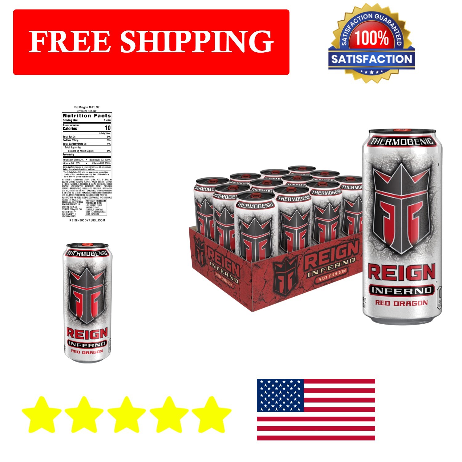 Ignite Your Workout with Inferno Red Dragon - 12 Pack of Calorie Burning Fuel