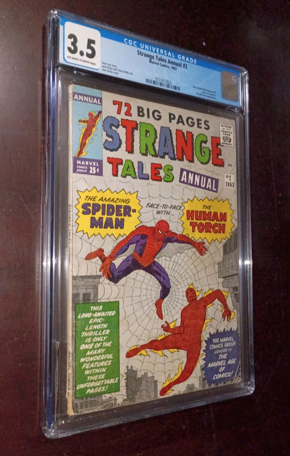 Strange Tales Annual #2 CGC 3.5 First Spiderman Crossover - 4th APP overall Strange Tales Annual #2 CGC 3.5 First Spiderman Crossover - 4th APP overall