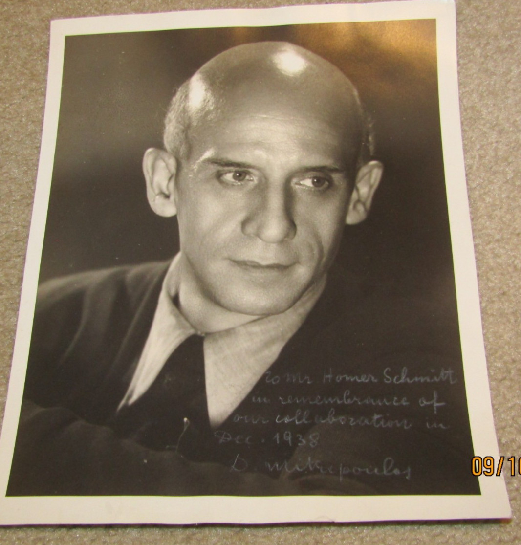 DIMITRI MITROPOULOS SIGNED INSCRIBED PHOTOGRAPH PHOTO 1938 GREEK COMPOSER DIMITRI MITROPOULOS SIGNED INSCRIBED PHOTOGRAPH PHOTO 1938 GREEK COMPOSER