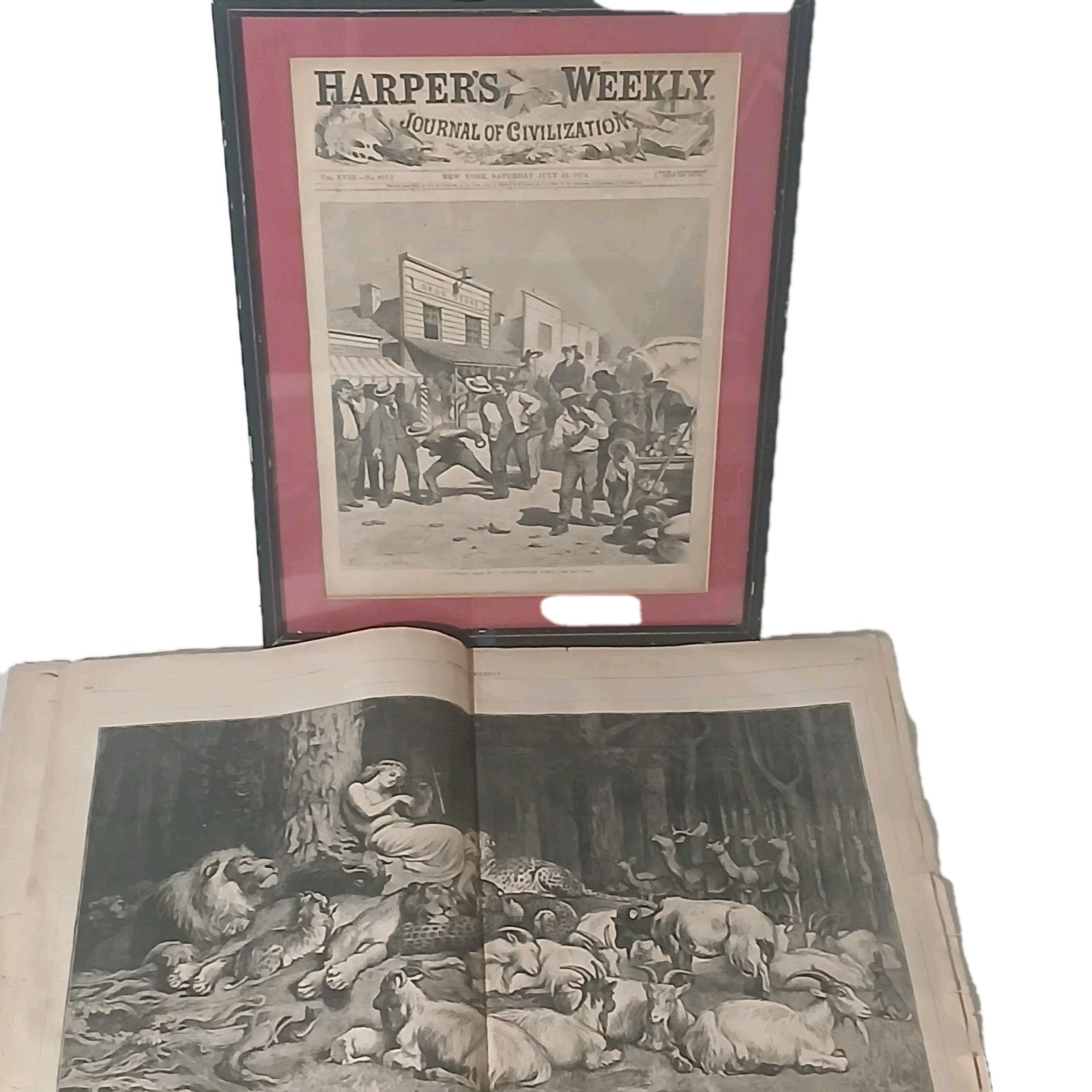 harpers weekly 7/25/1874 See PHOTOS Philadelphia Athletic Briitin Riviere NY harpers weekly 7/25/1874 See PHOTOS Philadelphia Athletic Briitin Riviere NY