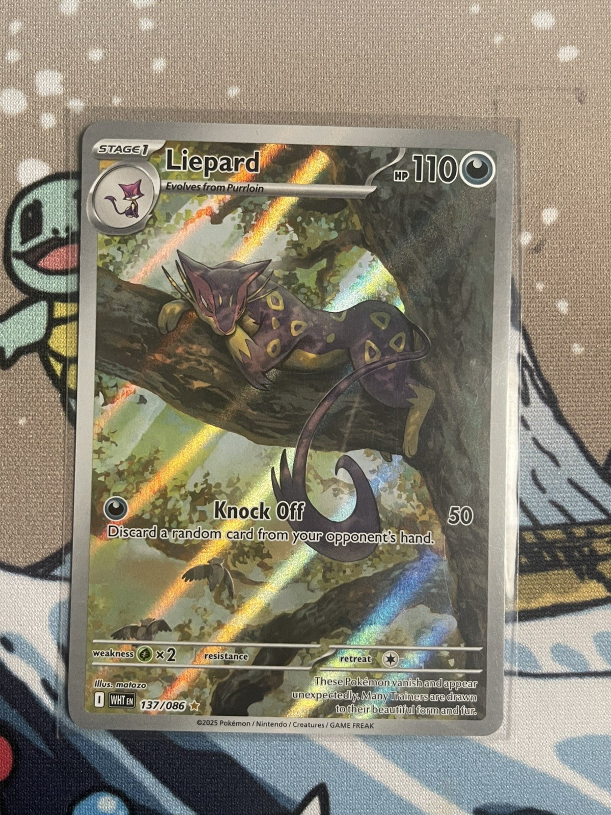 Pokémon TCG Liepard 137/086 SV: White Flare Holo Rare Stage 1 110HP EN Pokémon TCG Liepard 137/086 SV: White Flare Holo Rare Stage 1 110HP EN