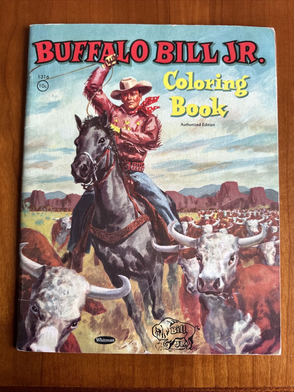 Buffalo Bill Jr Coloring Book Whitman 1956 Vintage Original