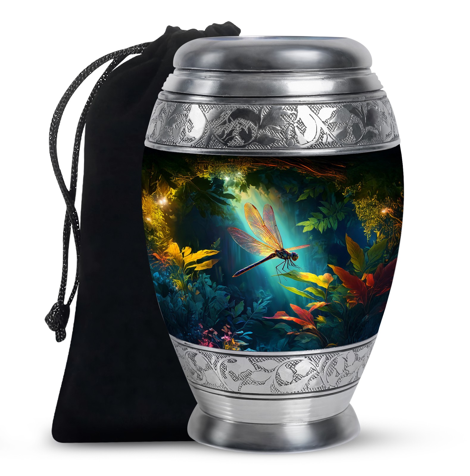 Dragonfly'S Peace Decorative Cremains Urn For Ashes For Father (10 Inch)