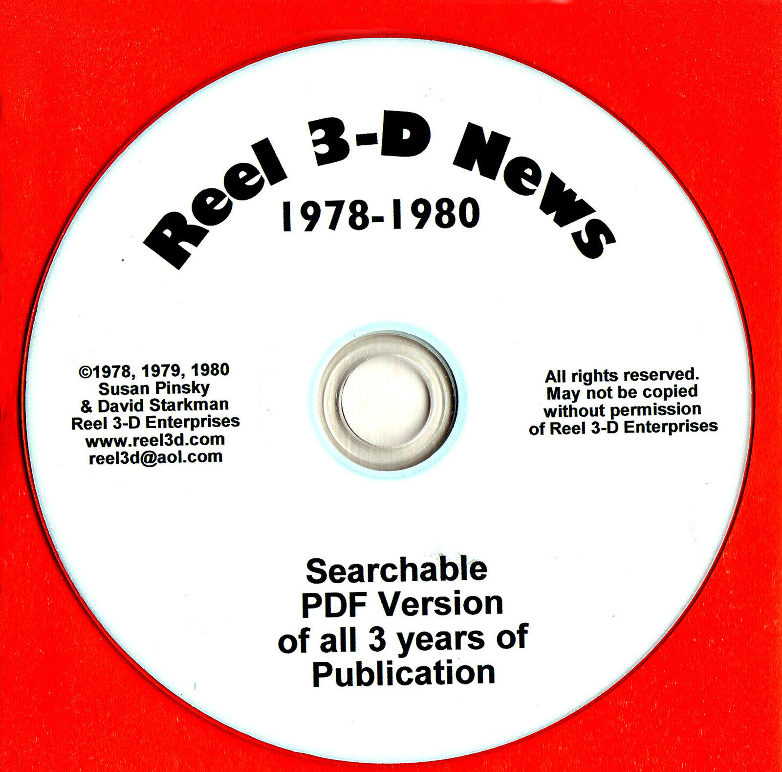 Reel 3-D News 1978-1980 CD with all 3 years in searchable PDF Format View-Master