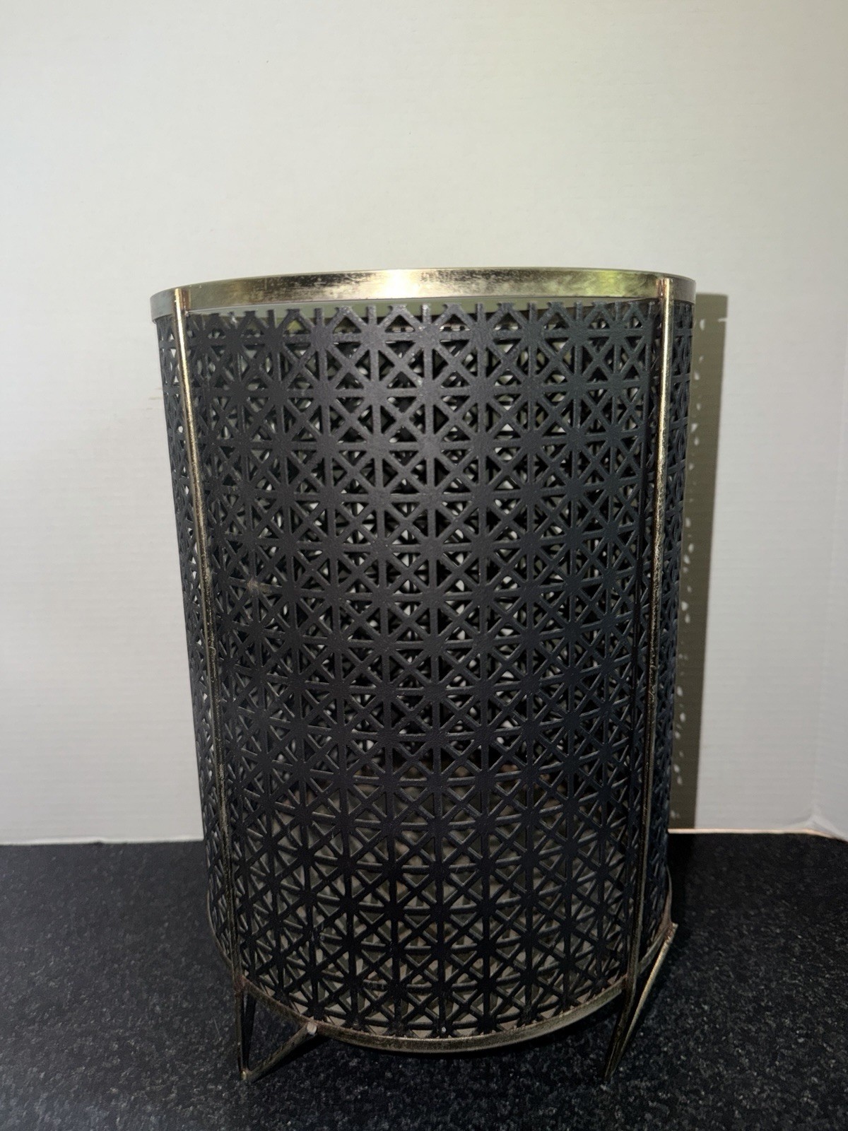 Vintage MCM Wastebasket Mid Century Atomic Trash Can Vintage MCM Wastebasket Mid Century Atomic Trash Can