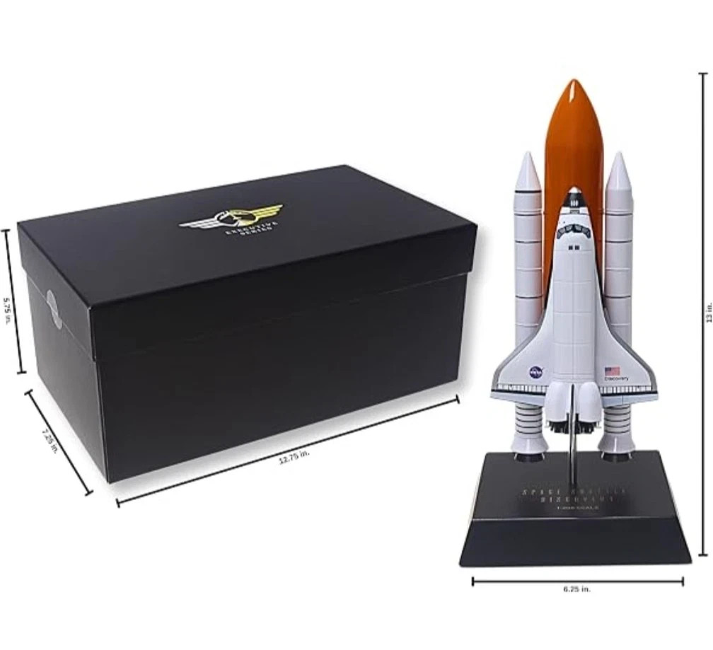 Executive Series NASA Space Shuttle Discovery Orbiter Full Stack 1/200 Scale NEW Executive Series NASA Space Shuttle Discovery Orbiter Full Stack 1/200 Scale NEW