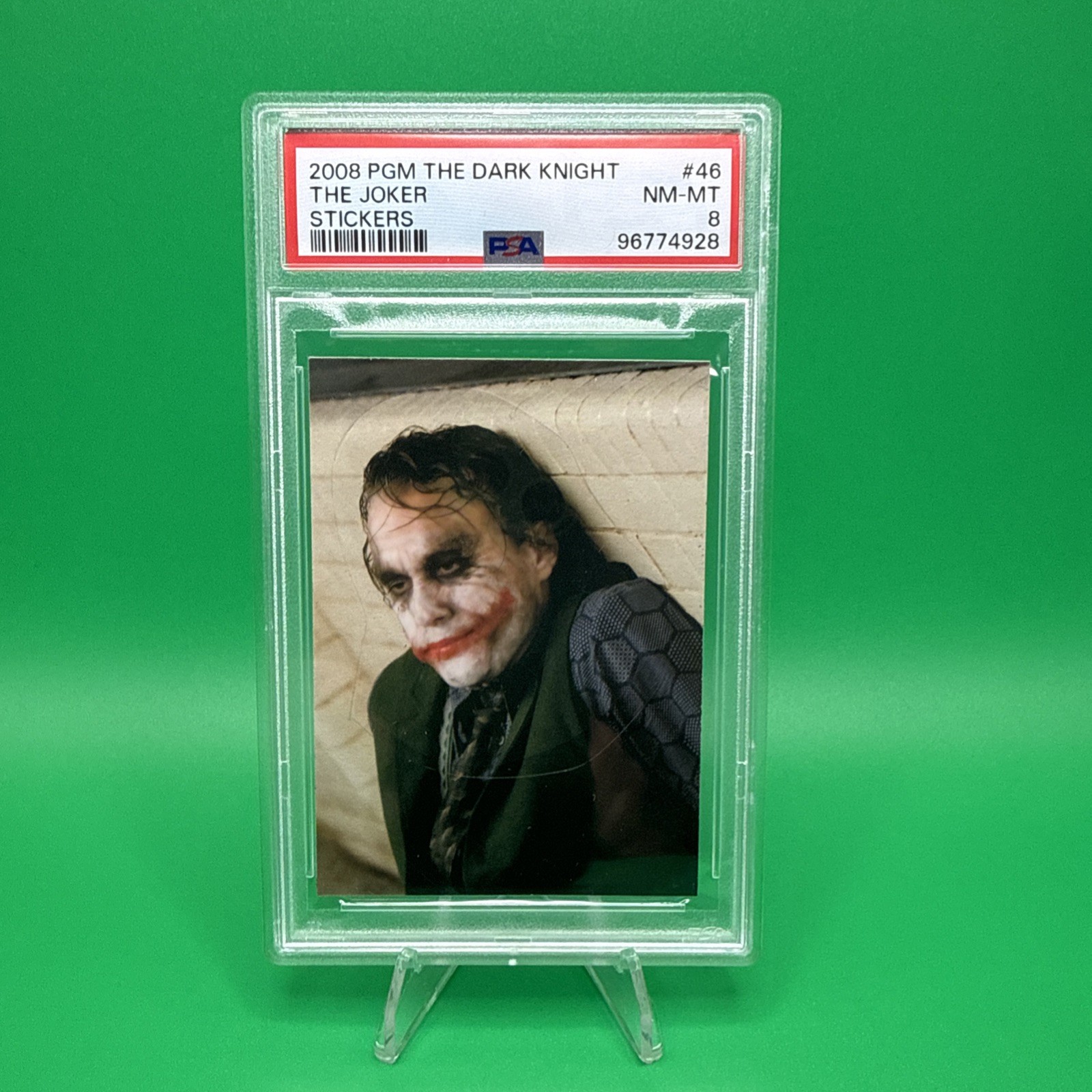2008 PGM The Dark Knight The Joker Stickers #46 PSA 8 RC 2008 PGM The Dark Knight The Joker Stickers #46 PSA 8 RC
