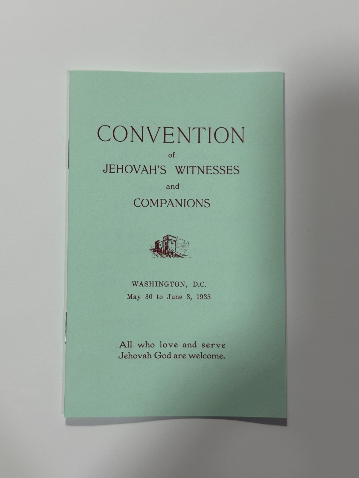 Watchtower IBSA Very rare 1935 Convention Program - Premium Reproduction Watchtower IBSA Very rare 1935 Convention Program - Premium Reproduction
