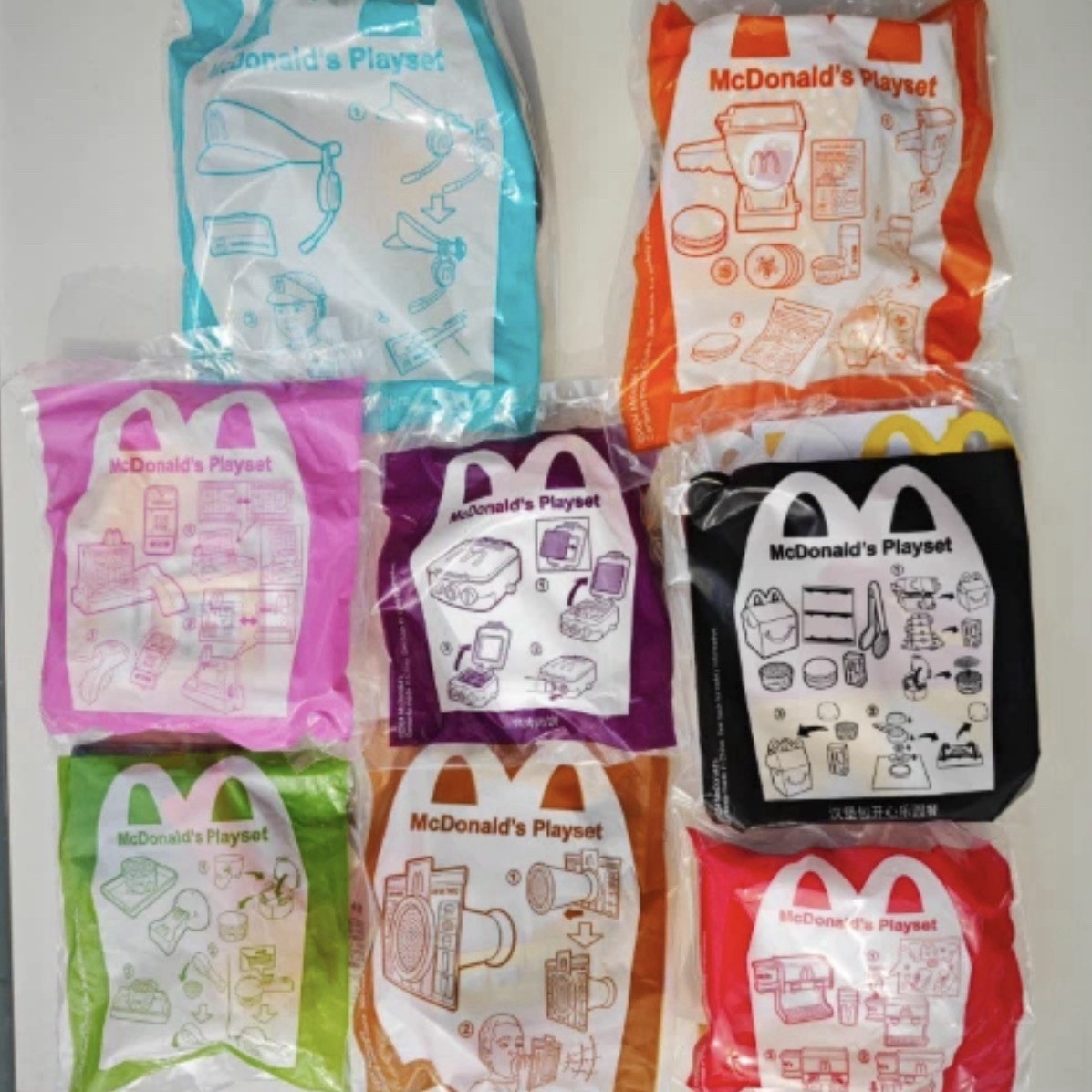 McDonald’s Playset 2024 Full Set of 8 • Sealed - China Release