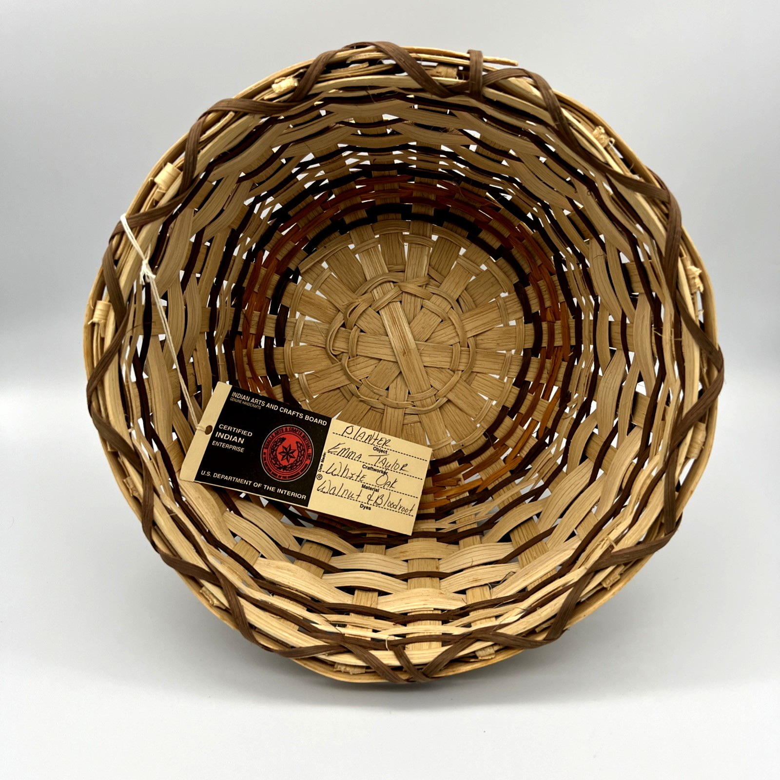 Vintage Emma Taylor CHEROKEE Indian White Oak 10 Vintage Emma Taylor CHEROKEE Indian White Oak 10