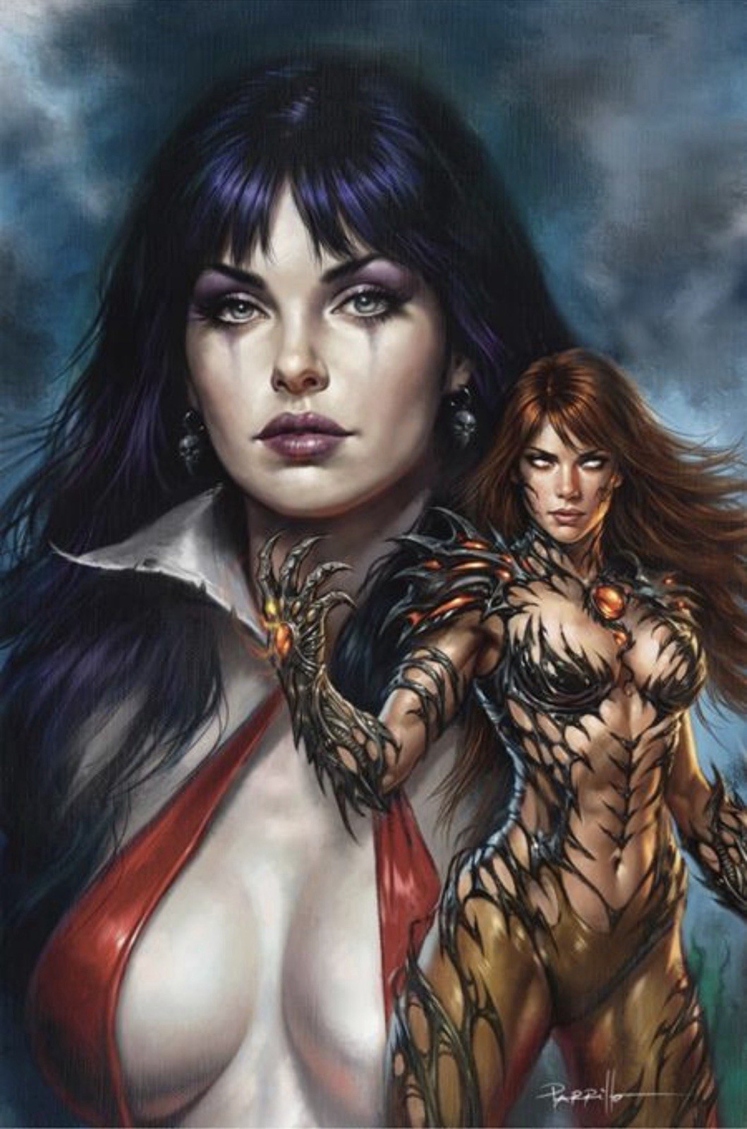 ๐ฅ VAMPIRELLA WITCHBLADE #1 CVR M 1:25 LUCIO PARRILLO VIRGIN RATIO VARIANT ๐ฅ VAMPIRELLA WITCHBLADE #1 CVR M 1:25 LUCIO PARRILLO VIRGIN RATIO VARIANT