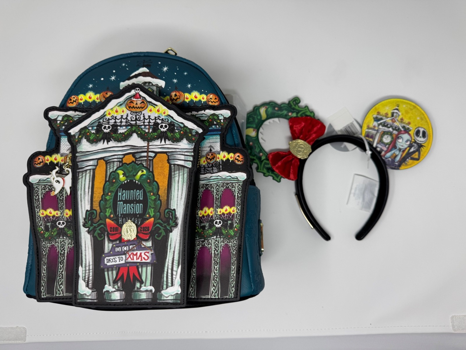 Club 33 Loungefly Haunted Mansion Holiday 2026 NBC Backpack And Ears Set