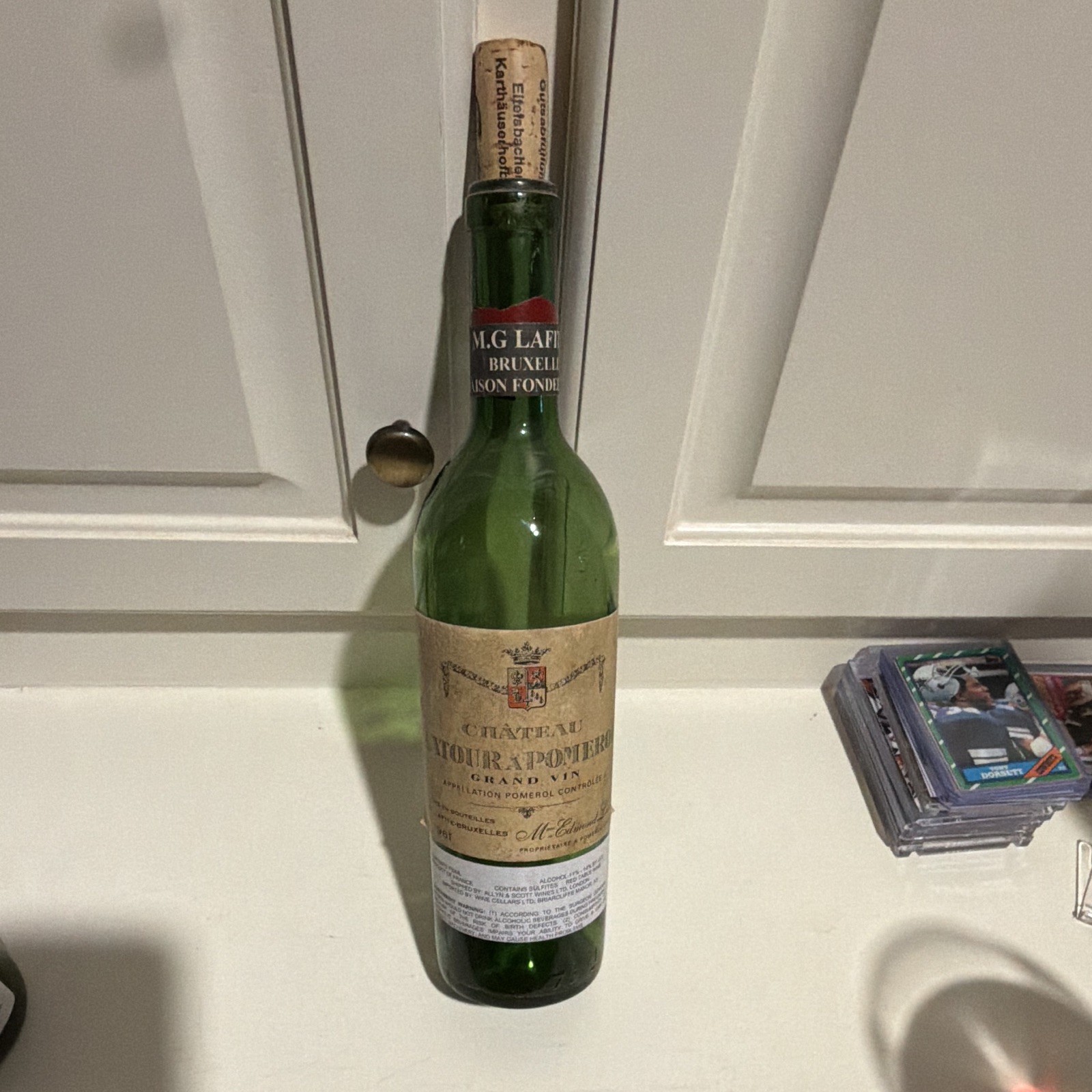 EMPTY BOTTLE 1961 Chateau Latour a Pomerol Bordeaux Vintage Collectible