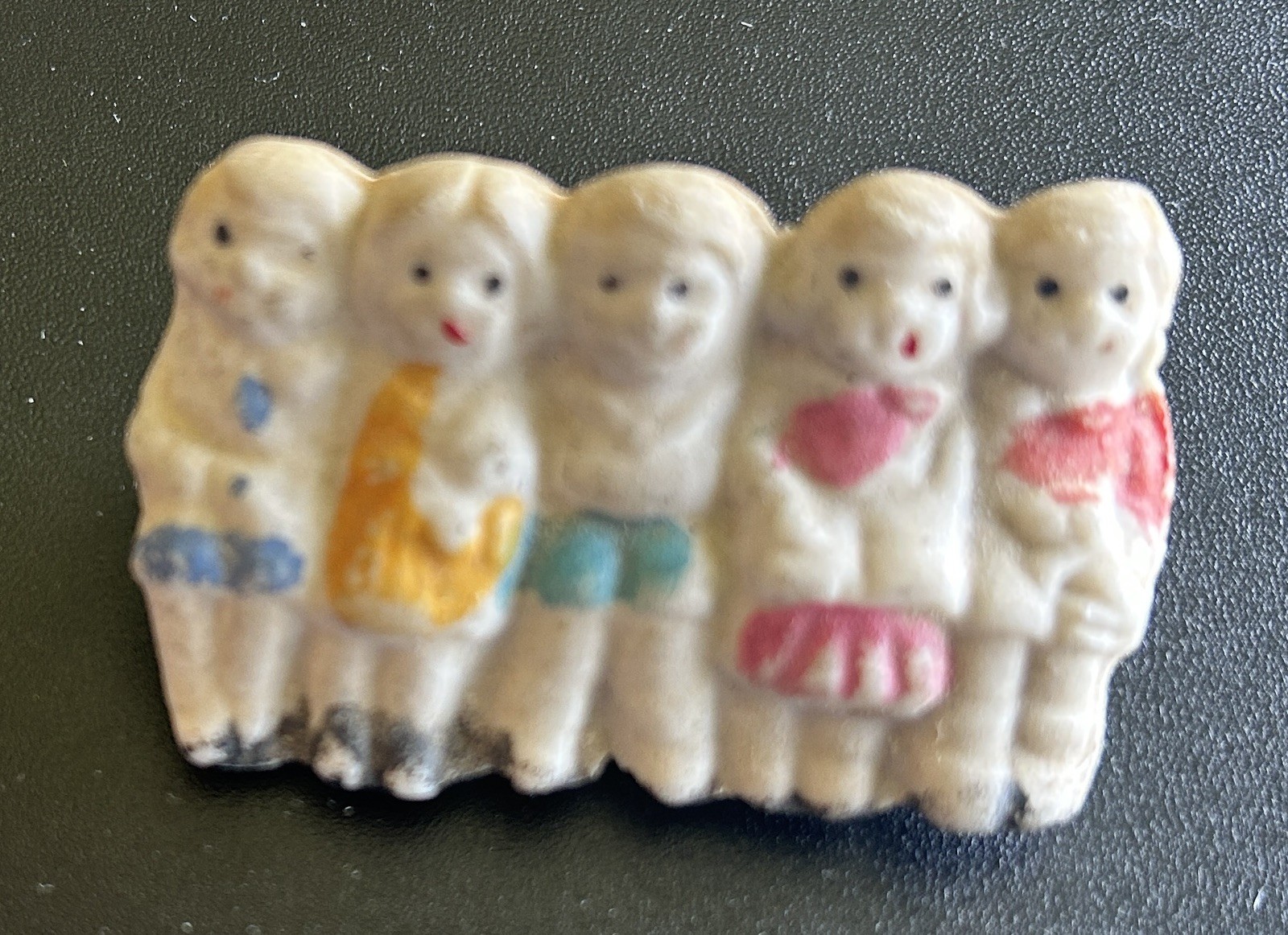 Vintage Japanese Ceramic Dionne Quintuplets Figurine Likely Bought at Quintland Vintage Japanese Ceramic Dionne Quintuplets Figurine Likely Bought at Quintland